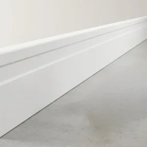 Rodapé MDF 5cm Frisado Branco Madebene | Acabamento Elegante