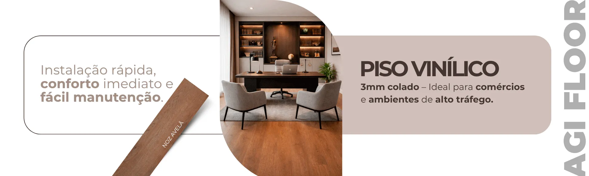 Piso VInilico Noz Avelã